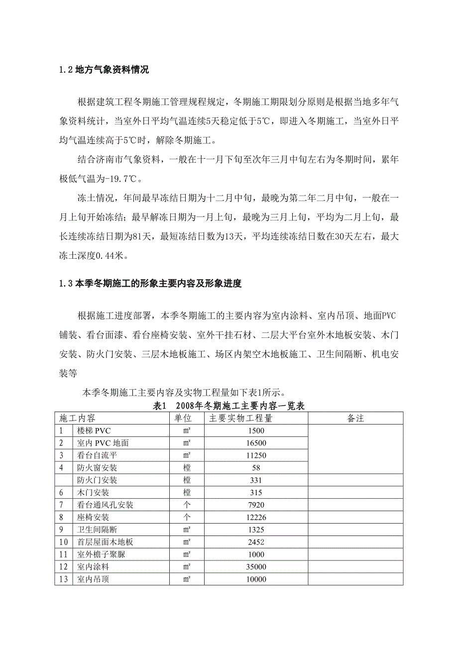 济南奥体中心体育馆冬期施工方案_第4页