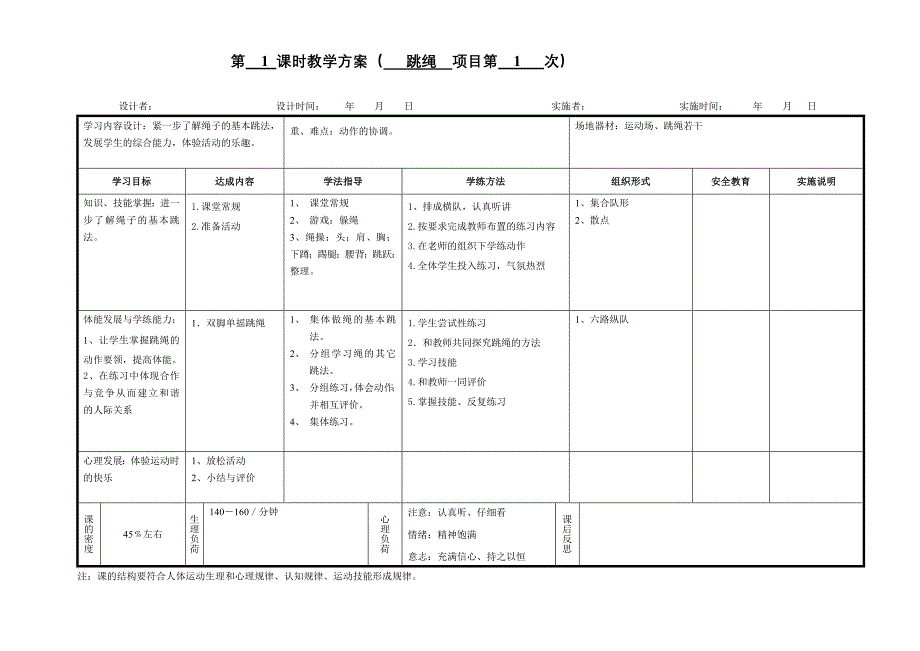 初三下学期体育教案_第1页