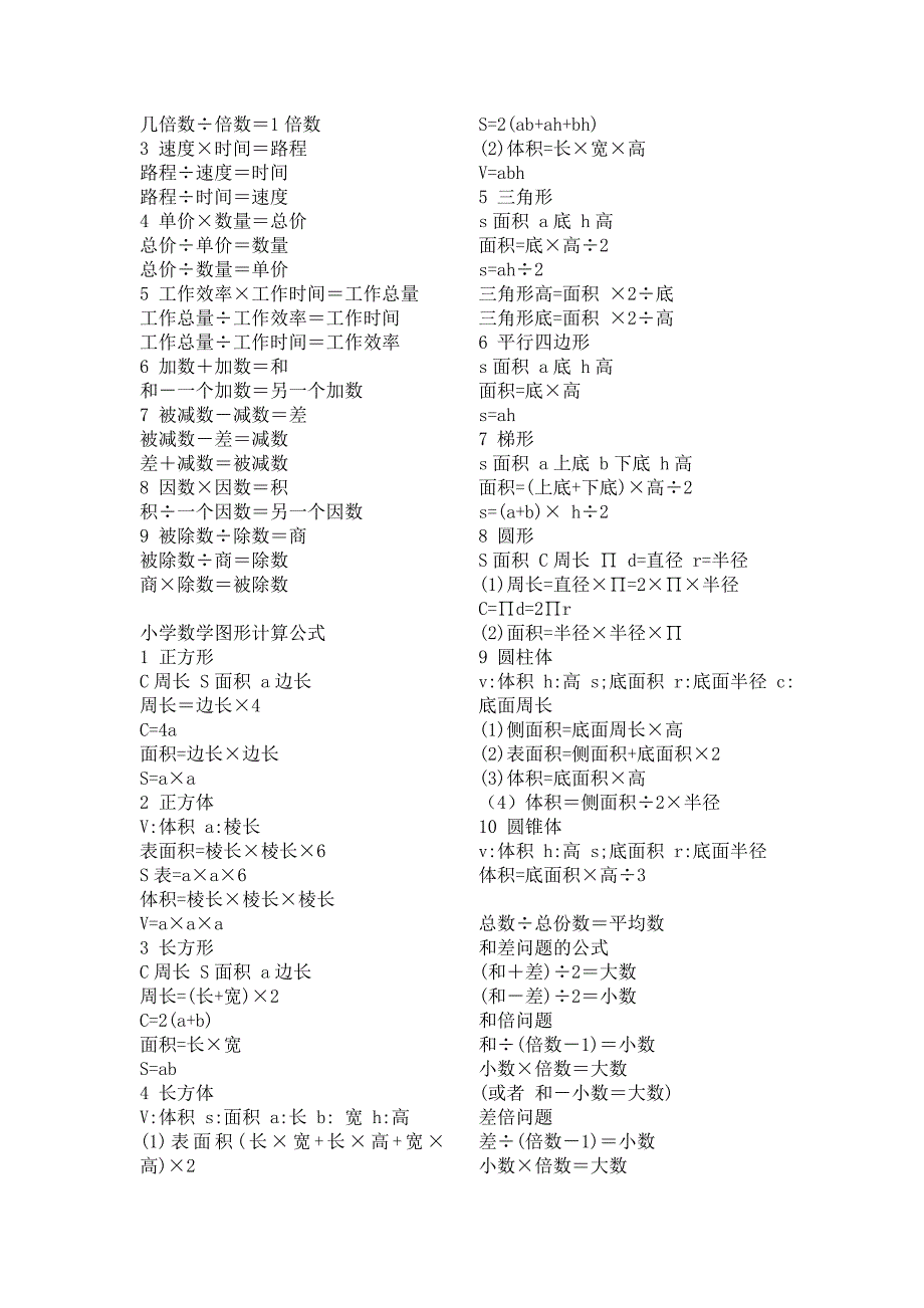 小学古诗以及数学公式_第5页