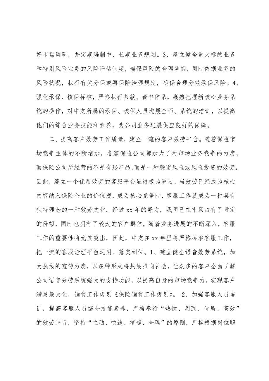 保险销售工作计划.docx_第5页