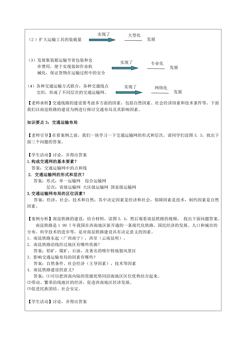 《交通运输方式和布局》教案_第4页