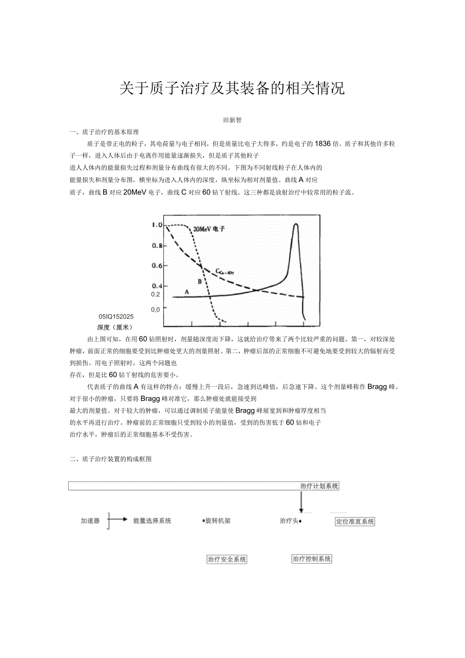 质子治疗及其装备的相关情况_第1页