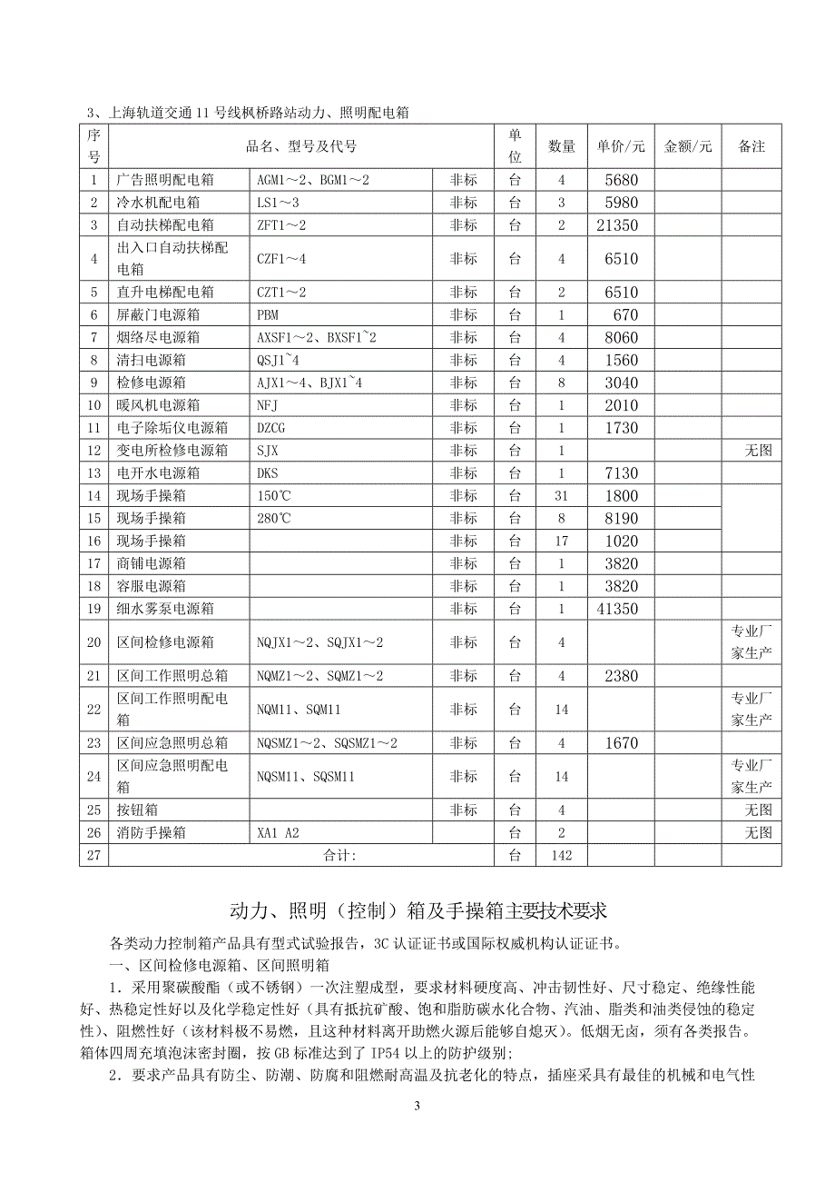 动力、照明(控制)箱及手操箱技术要求_第3页