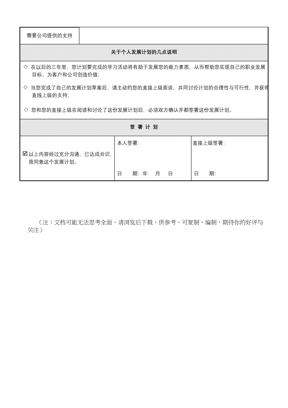 个人发展计划(IDP)范本_第3页