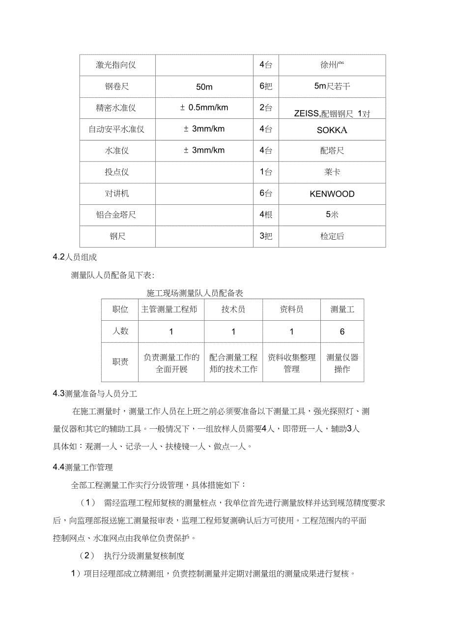 电力隧道施工测量方案_第5页