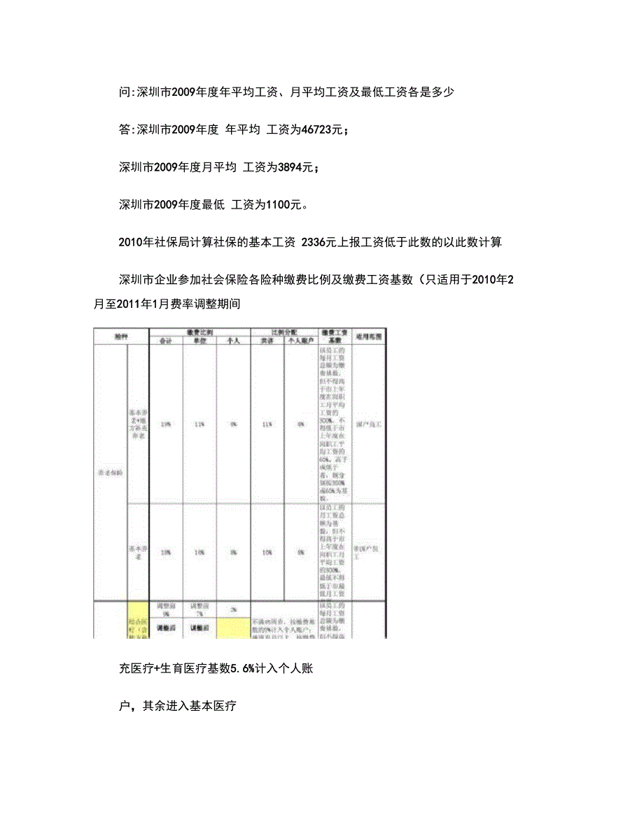 深圳社保费计算比例适用于2月至1月_第1页