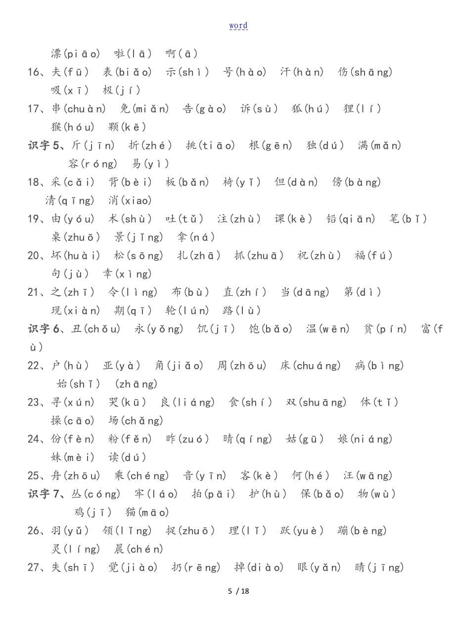 人教版1-6年级生字(带拼音)_第5页