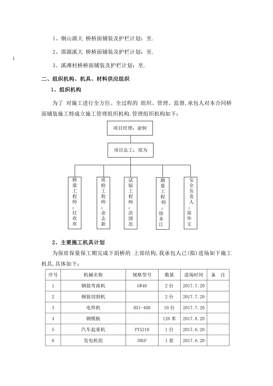 公路工程桥面铺装及护栏开工报告范本_第3页