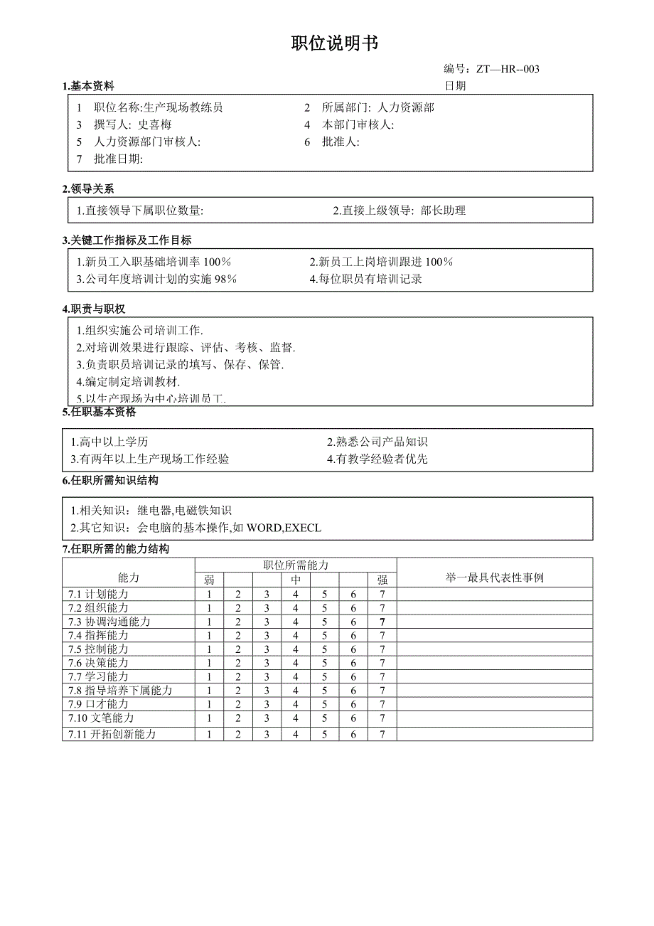 教练员职务说明书_第1页