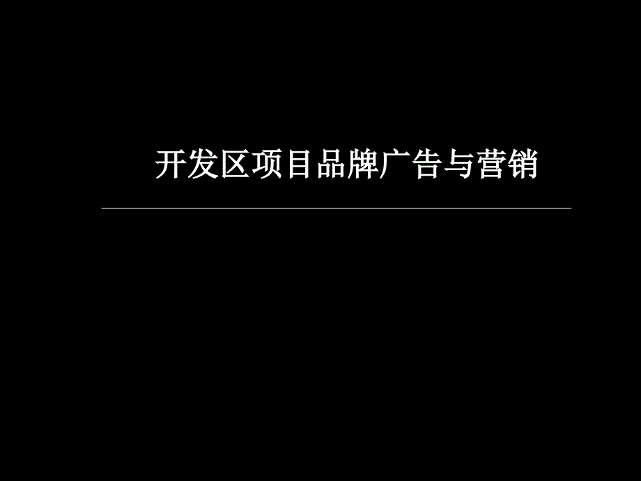 开发区项目品牌广告与营销_第1页