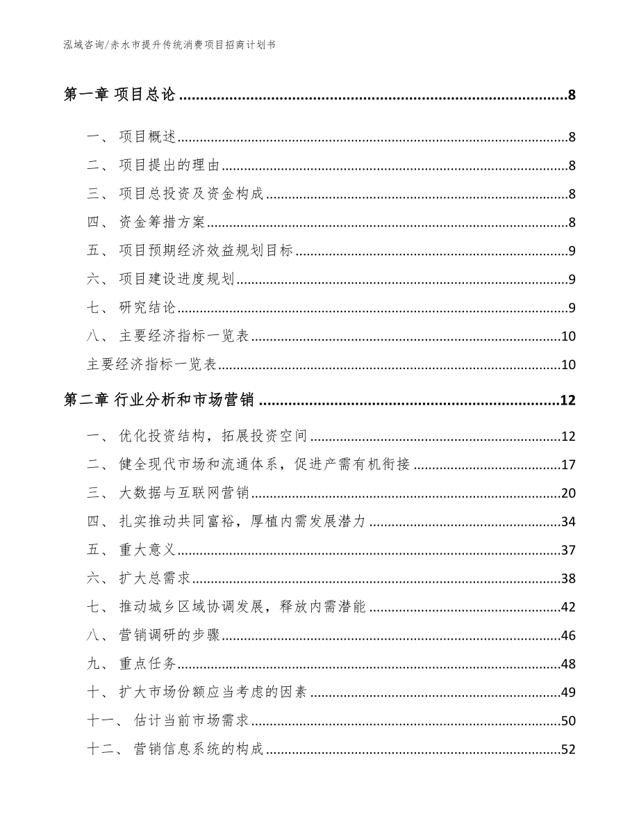 赤水市提升传统消费项目招商计划书参考模板_第3页