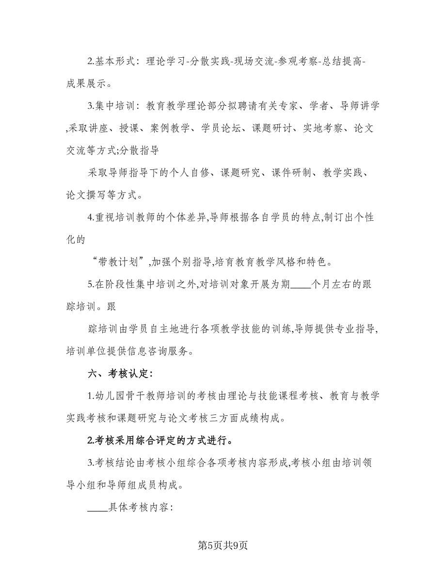 2023年骨干教师培训工作计划范本（二篇）.doc_第5页