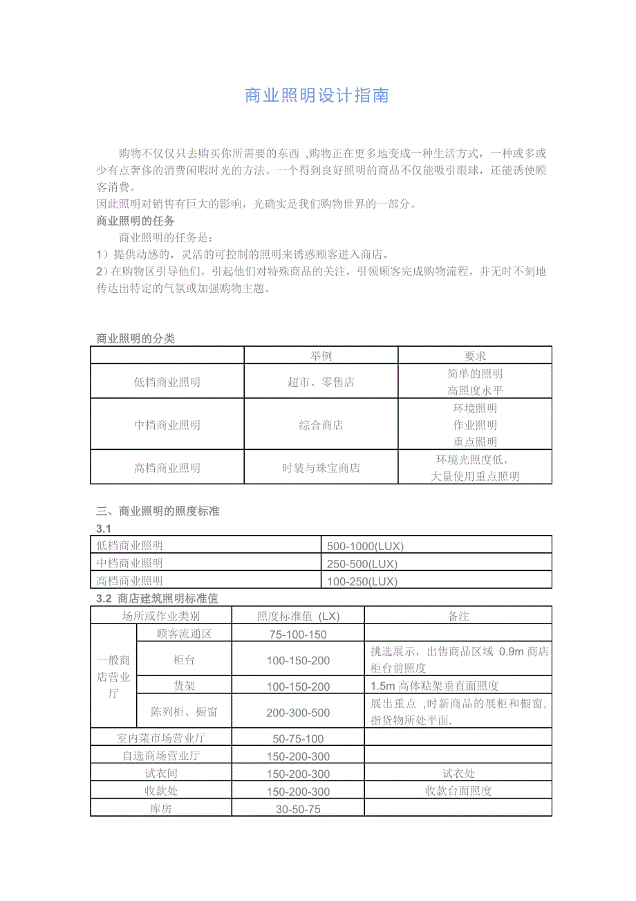 商业照明设计指南_第1页