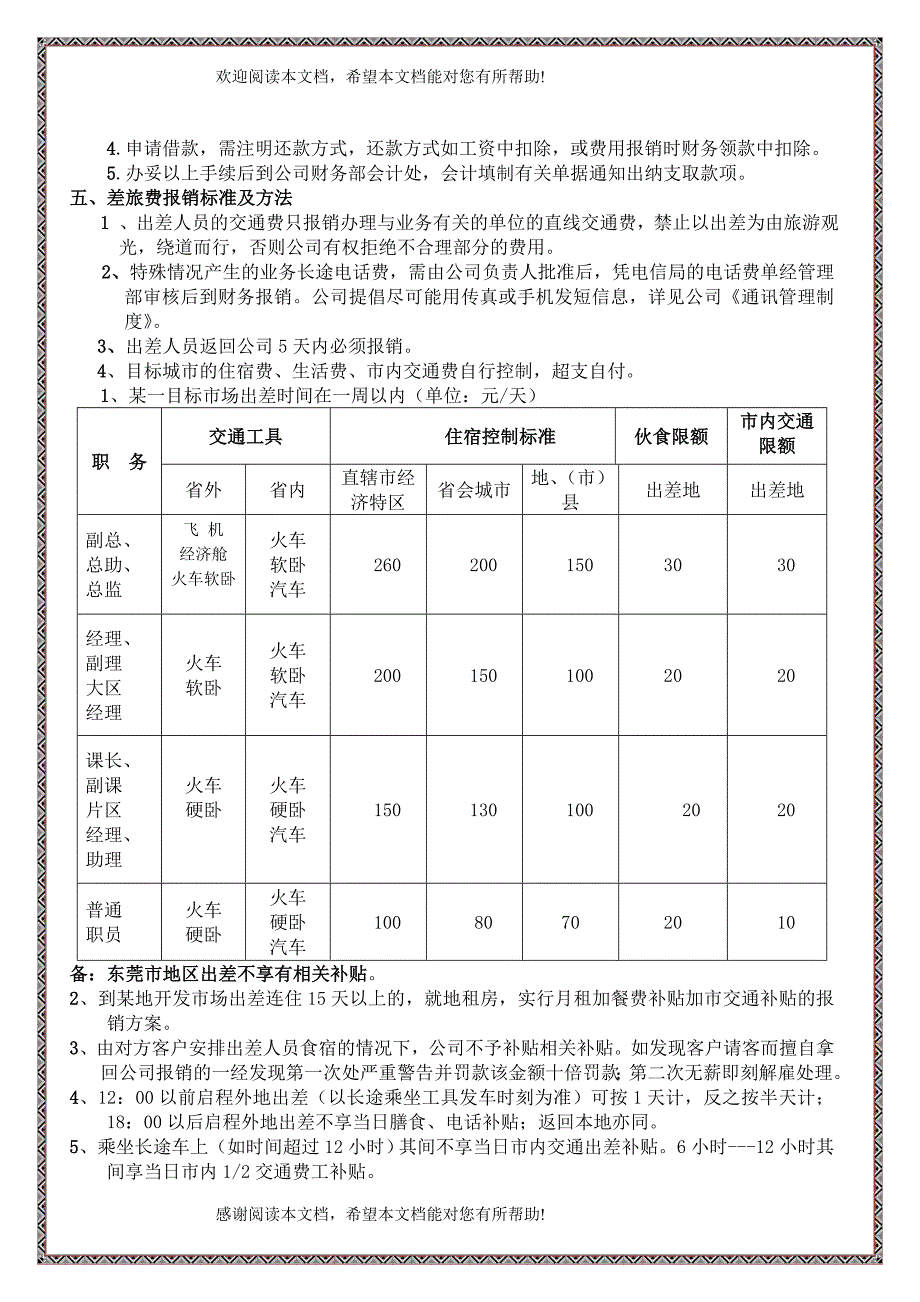出差管理制度范本_第3页