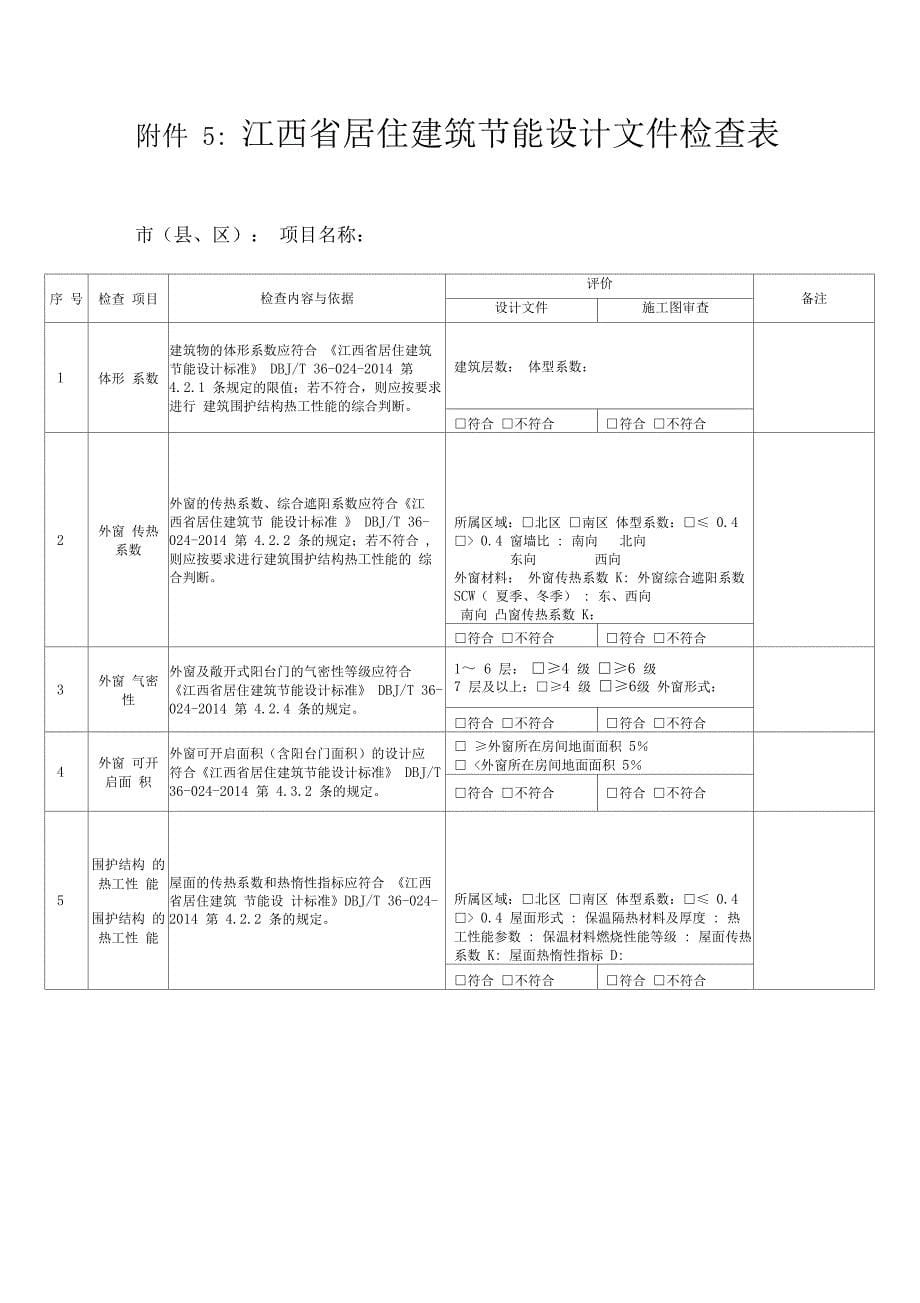 建筑节能与绿色建筑专项检查表_第5页