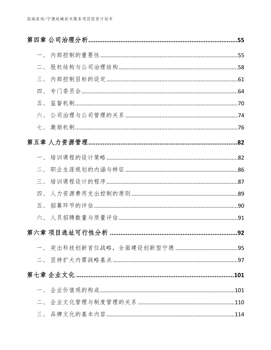 宁德纯碱技术服务项目投资计划书【模板范文】_第4页