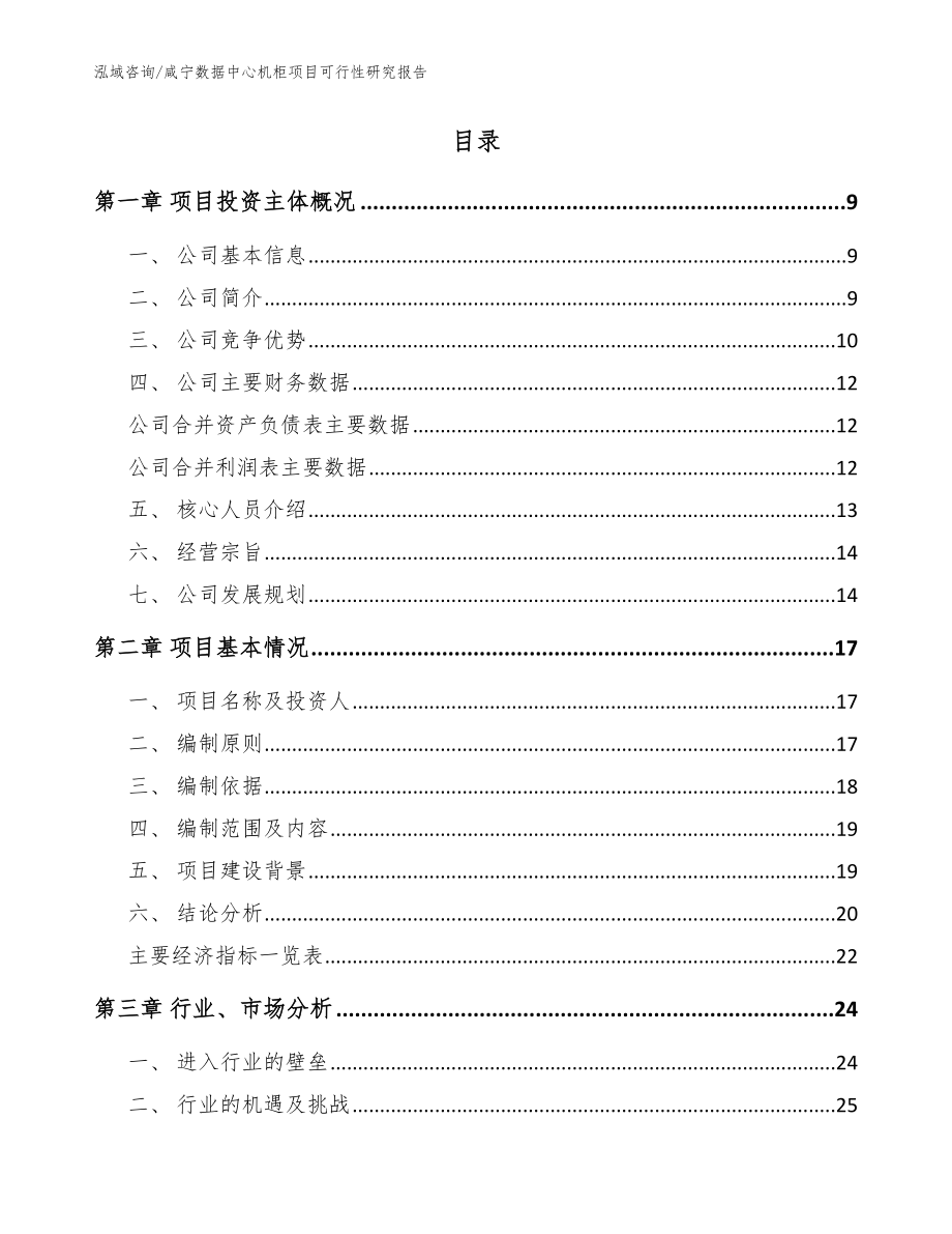 咸宁数据中心机柜项目可行性研究报告（范文模板）_第2页