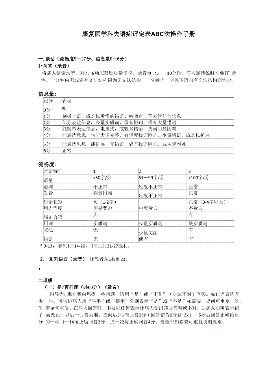 汉语失语证评定量表ABC法_第1页