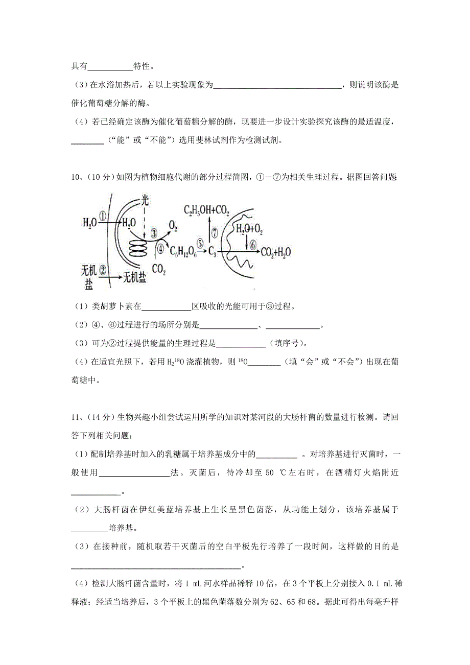 四川省南充市阆中市东风中学 高三8月月考生物试卷.doc_第4页