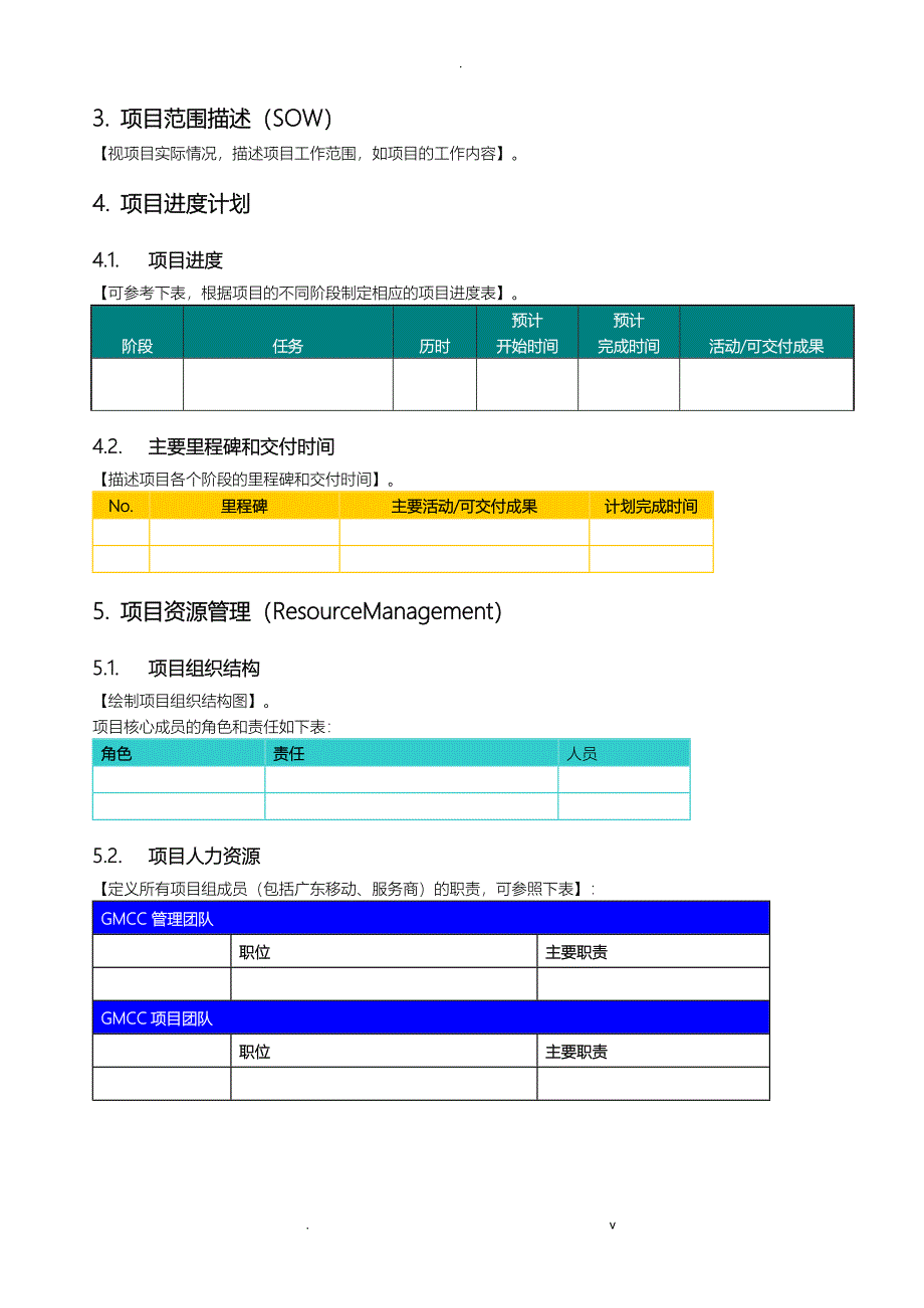 项目管理实施计划书_第4页