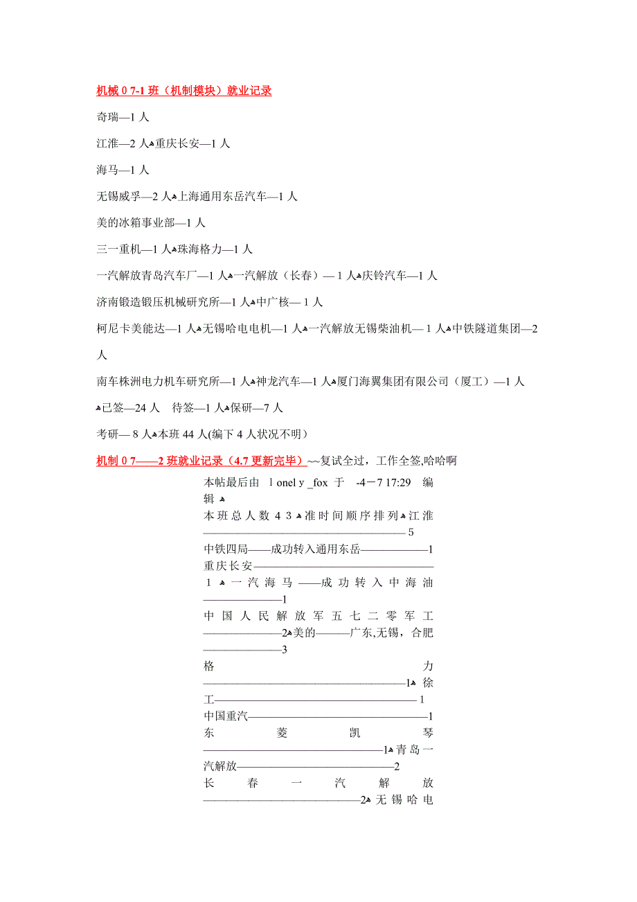 合肥工业大学部分热门专业就业情况统计_第1页