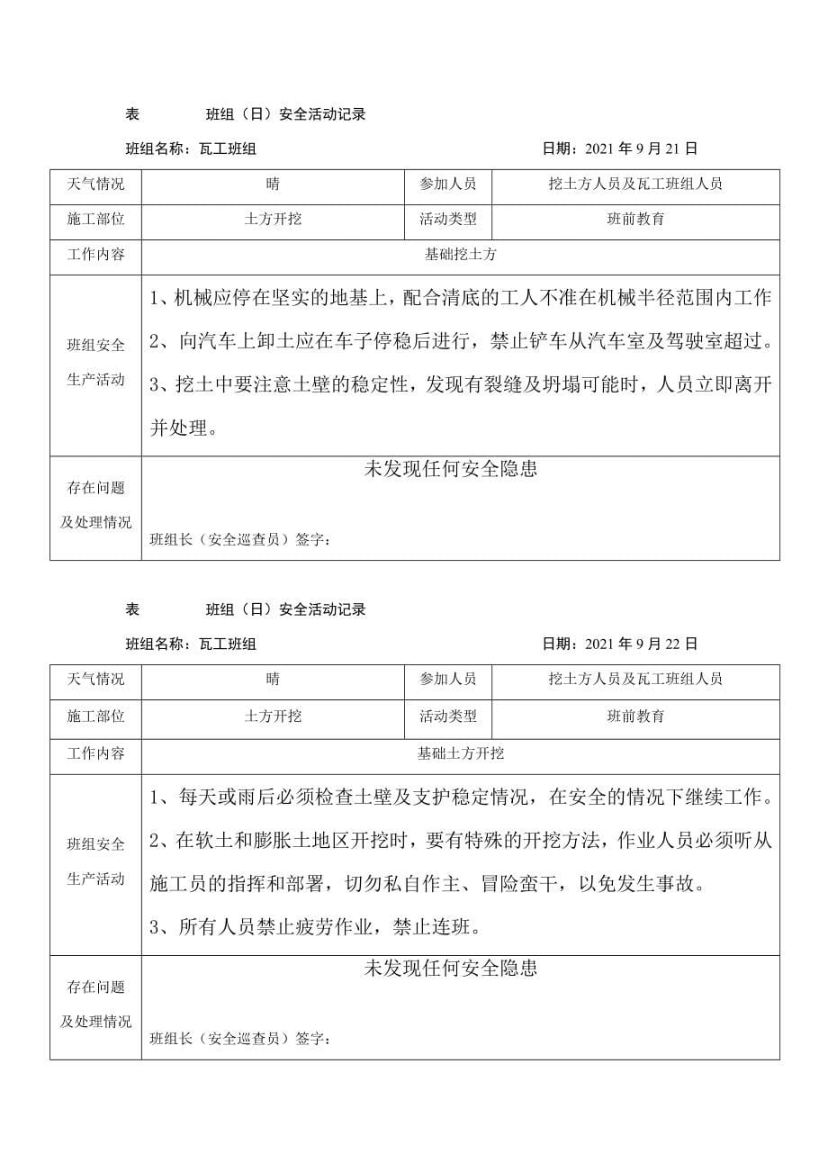 班组安全活动记录9优质资料_第5页