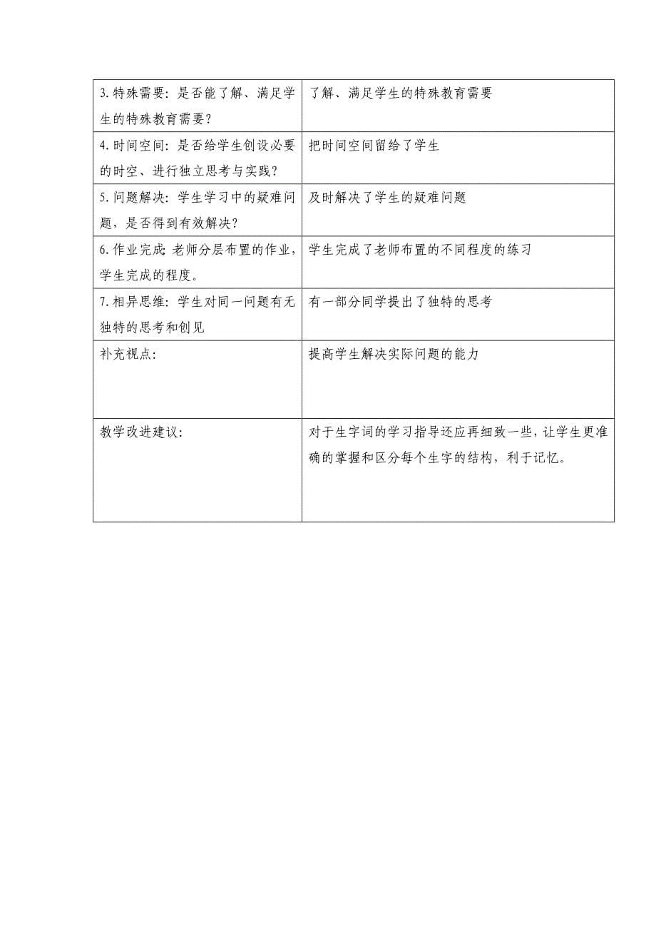 数学用数课堂观察记录表单_第5页