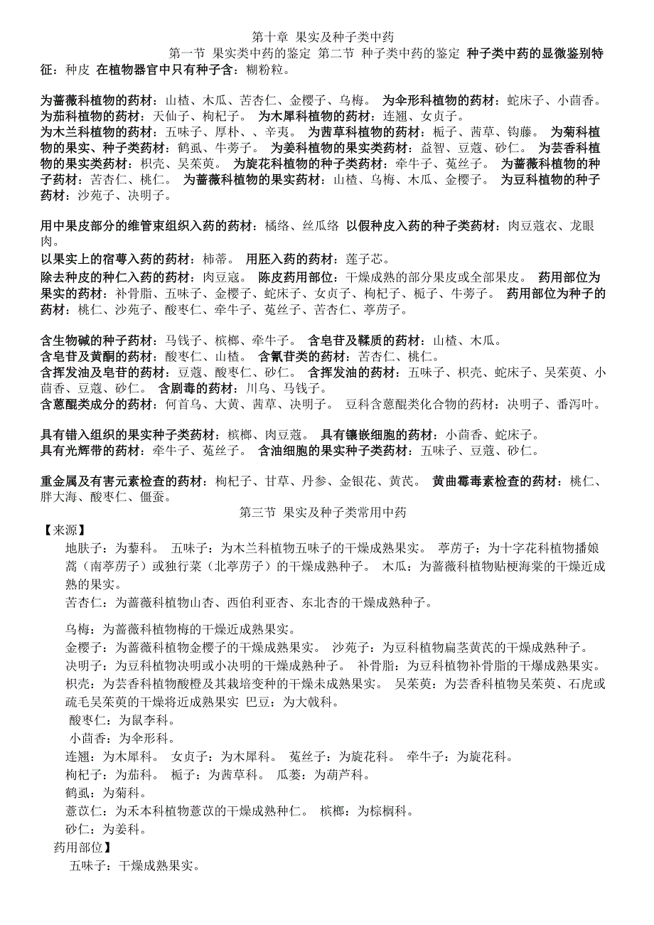 超全的果实种子类中药资料总结_第1页