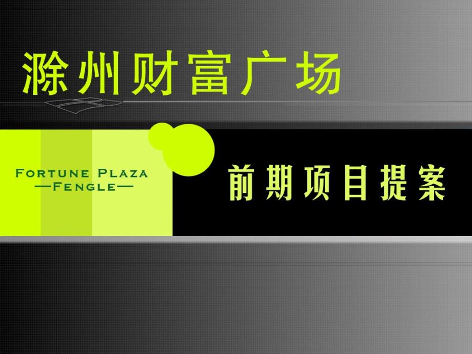 安徽滁州财富广场商业项目前期提案64PPT_第1页