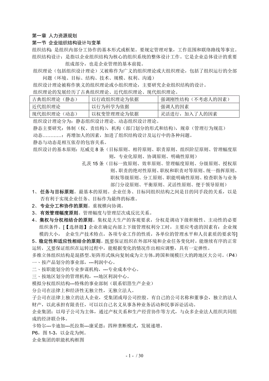 人力资源管理师重点_第1页