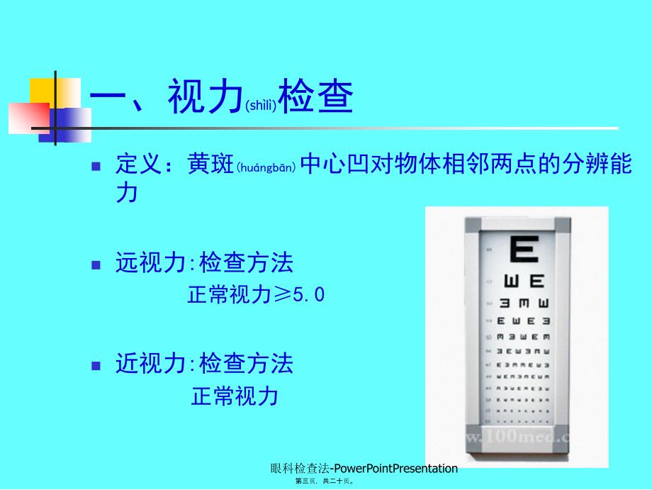 眼科检查法PowerPointPresentation课件_第3页