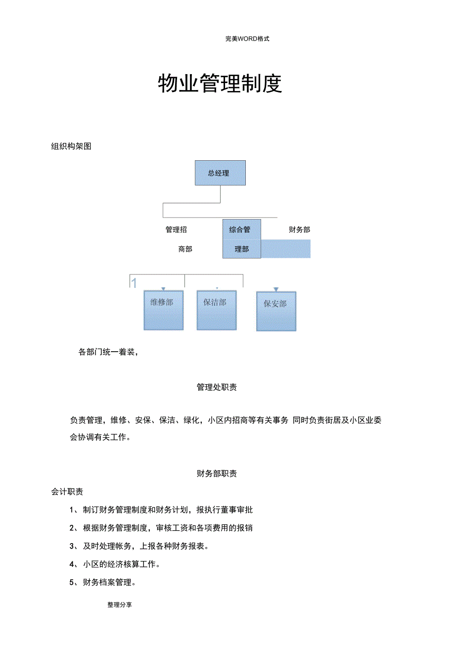 物业管理规章制度全_第1页