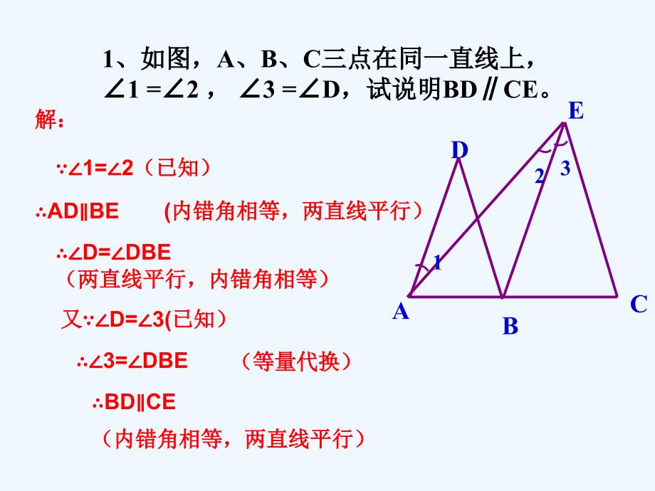 5253平行线的性质与判定综合运用课件_第2页