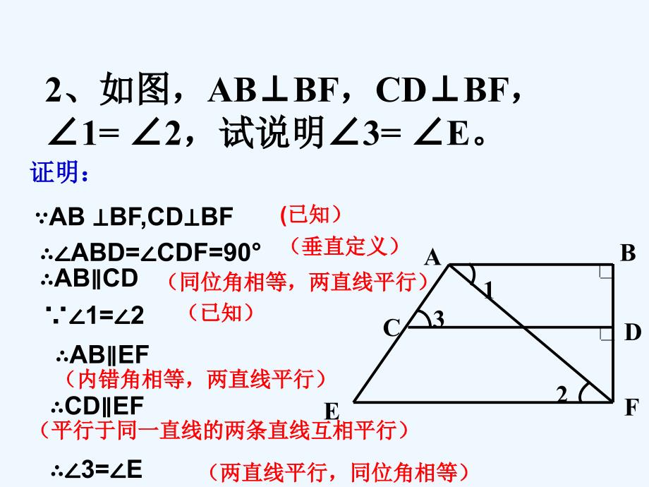 5253平行线的性质与判定综合运用课件_第3页