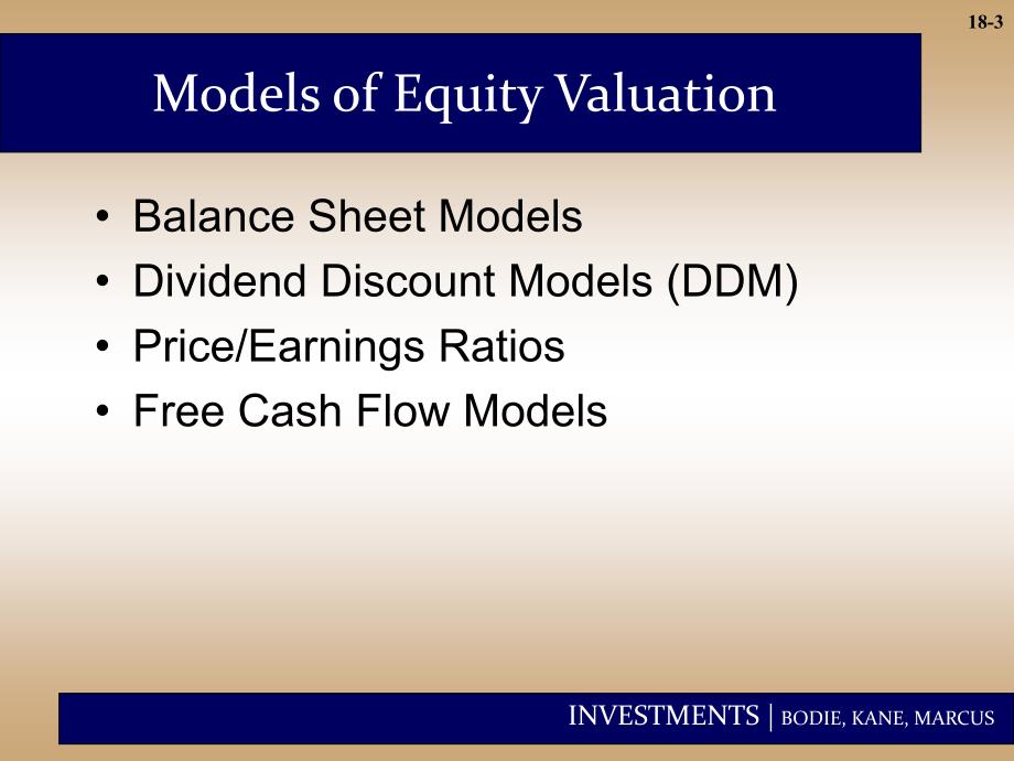 投资学英文课件：Chap018 Equity Valuation Models_第3页