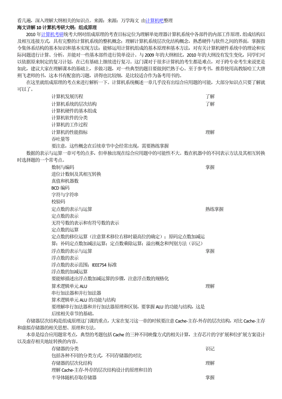 2010年计算机专业考研大纲解析_第2页