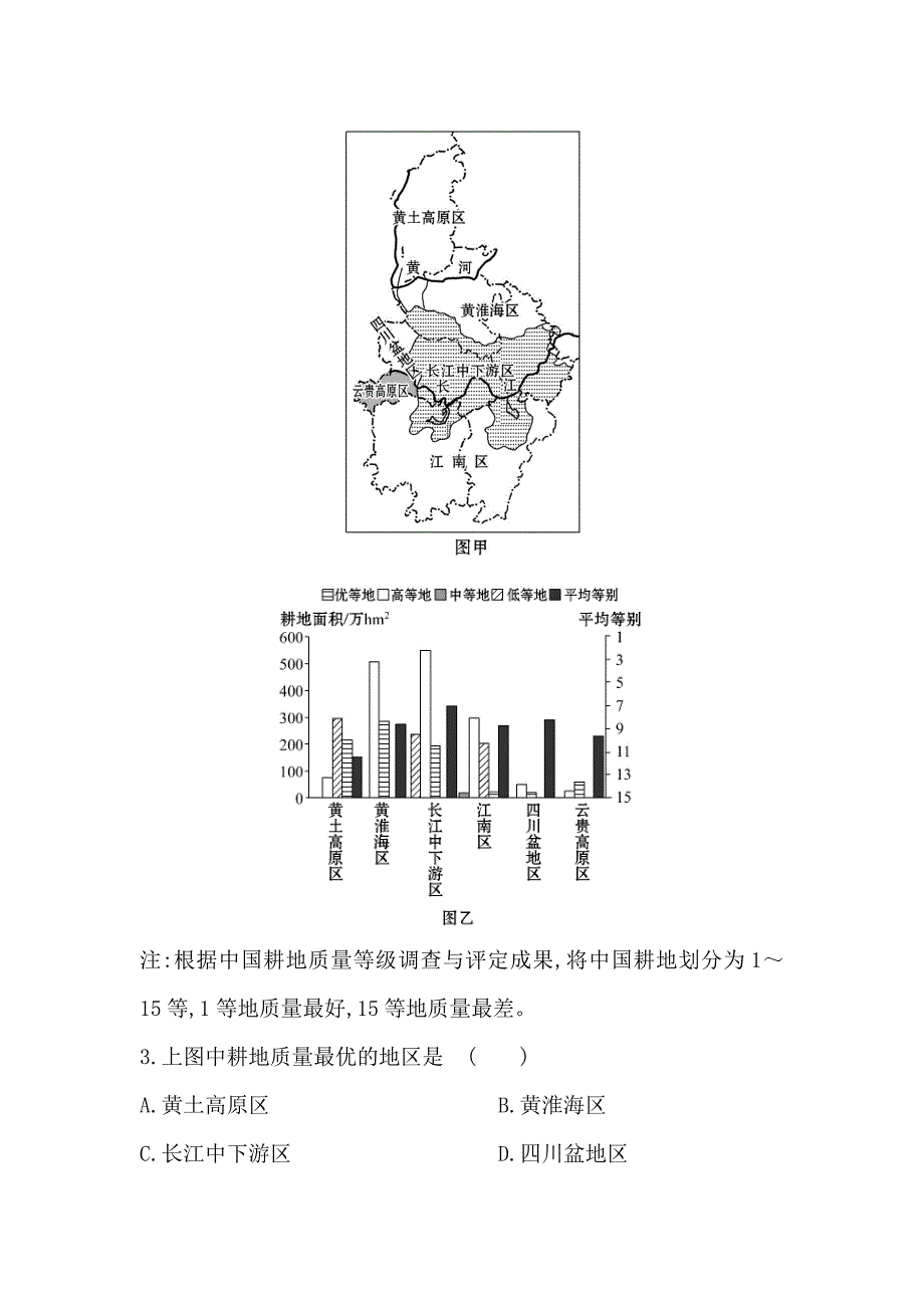 【世纪金榜】高考地理人教版一轮复习课时作业提升练： 四十 18.2中国地理分区 Word版含解析_第4页