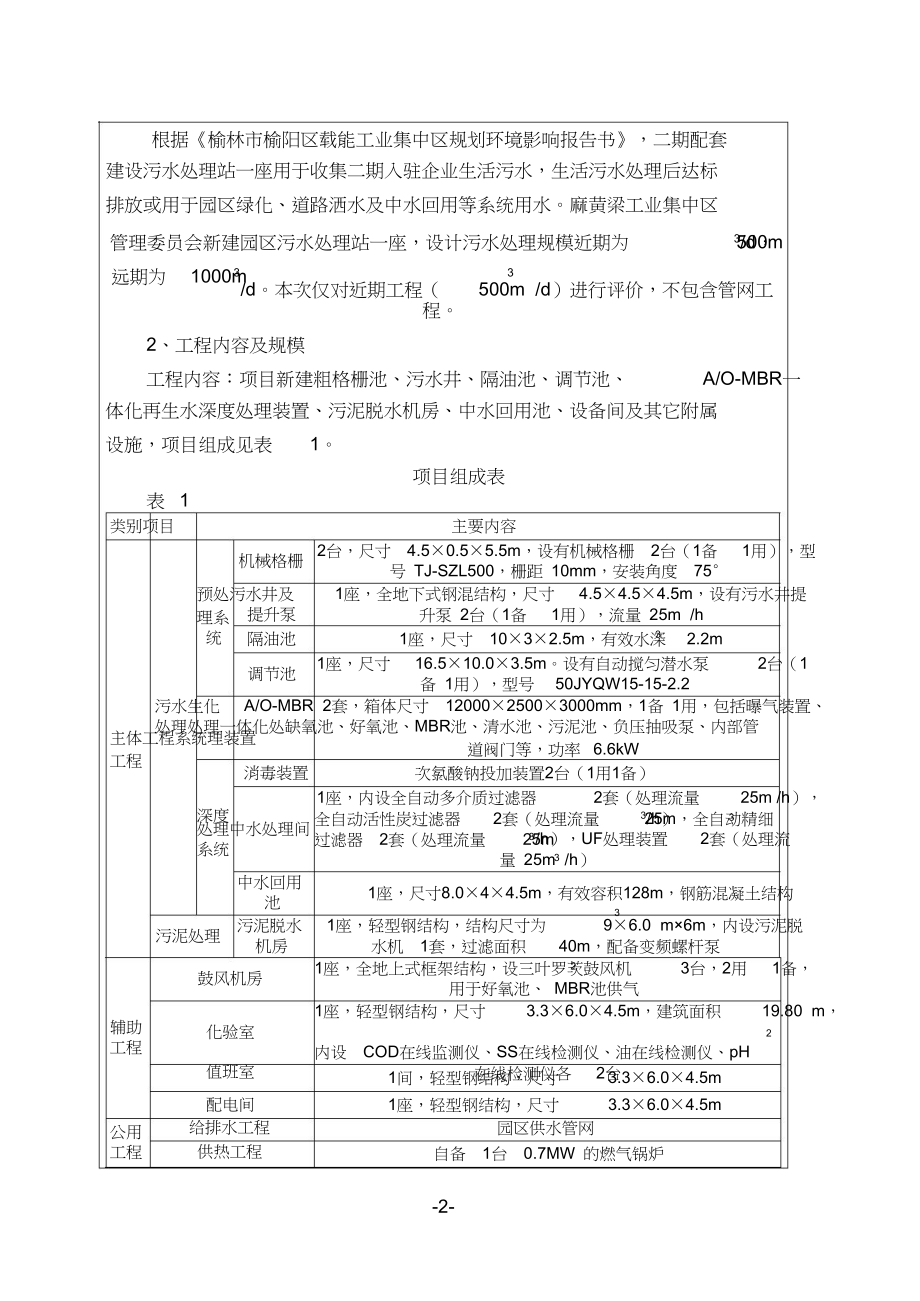 麻黄梁工业集中区二污水处理站建设环评报告_第2页