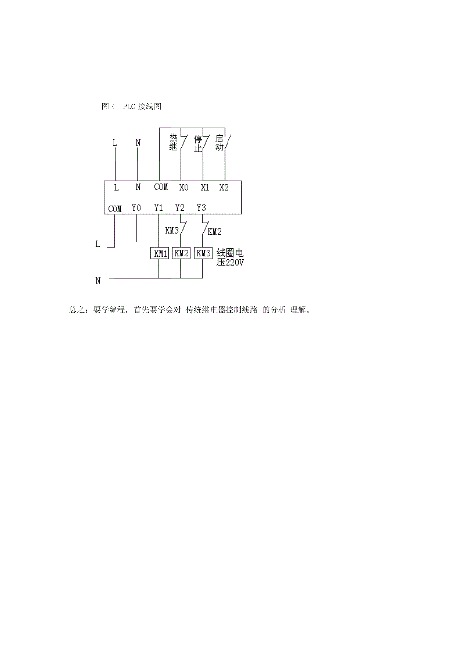 星三角形降压启动的继电器线路与PLC控制对照.doc_第4页