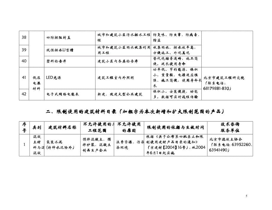 关于新版《北京市推广、限制、禁止使用的_第5页