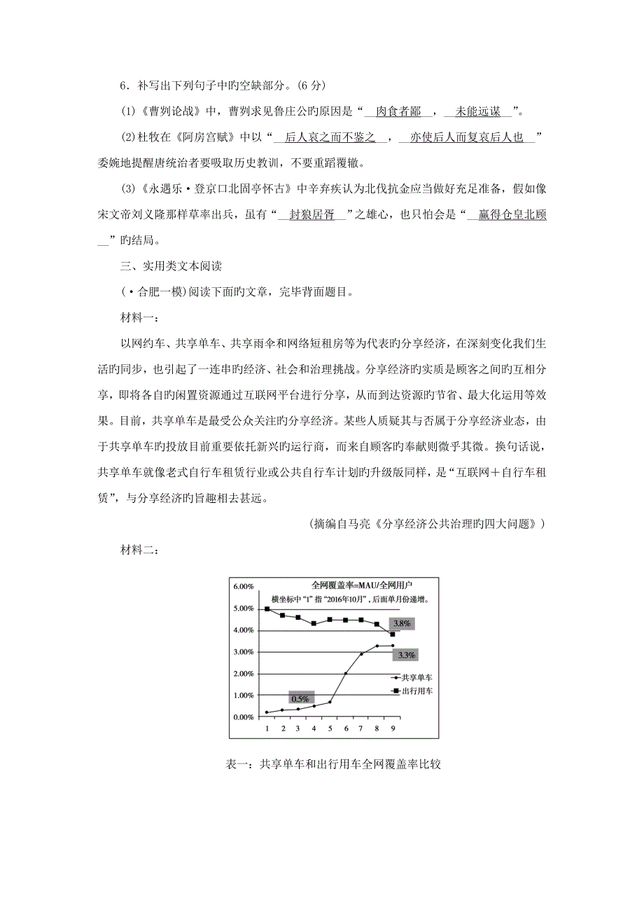 高考语文复习突破训练题型组合练语言文字运用名篇名句默写实用类文本阅读_第4页