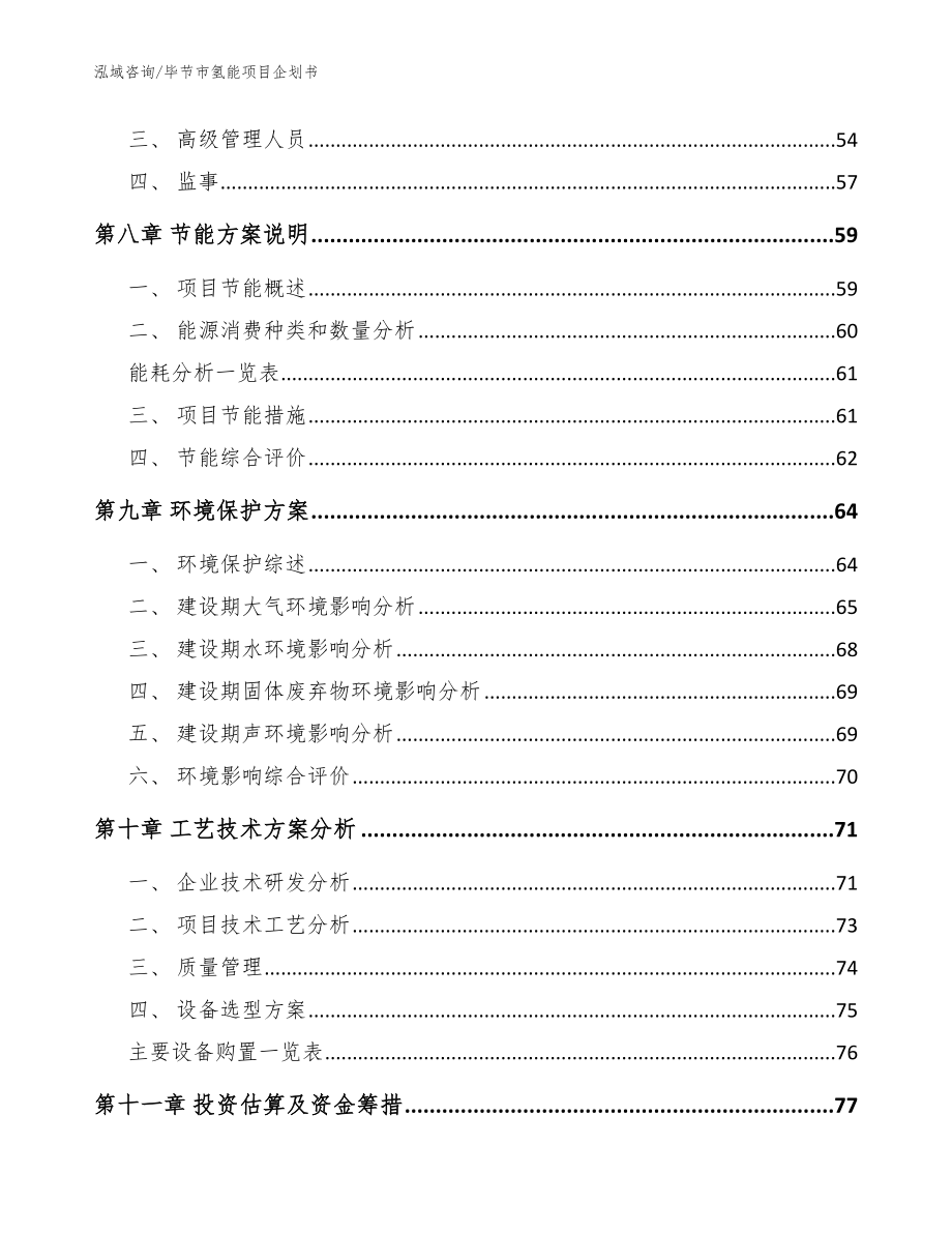 毕节市氢能项目企划书模板范文_第4页