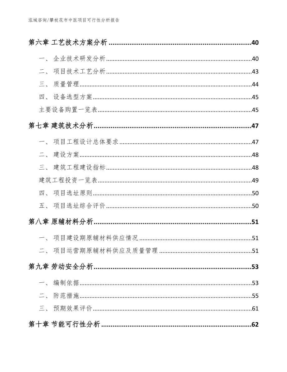 攀枝花市中医项目可行性分析报告_模板范文_第5页