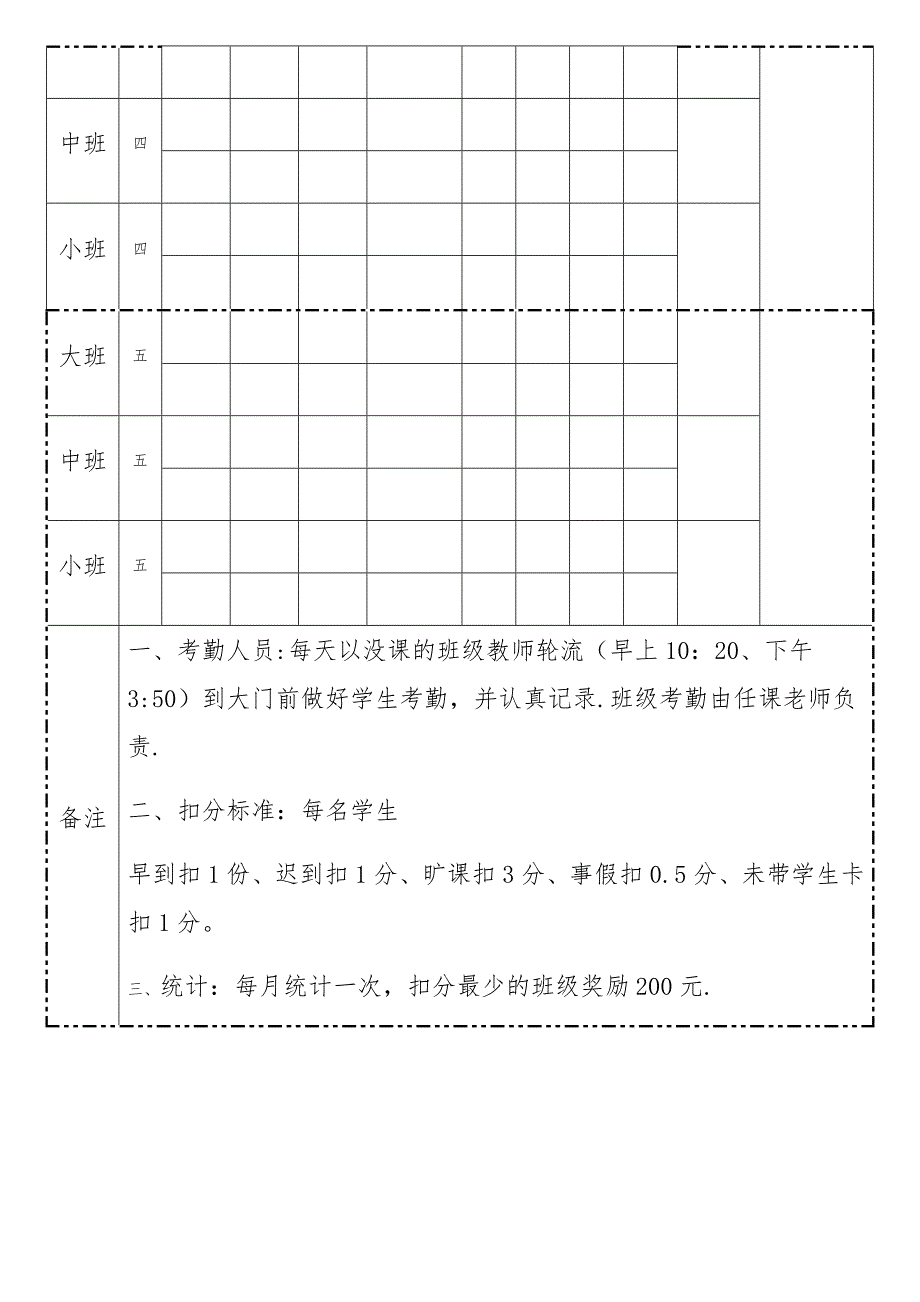 幼儿园学生考勤表_第2页