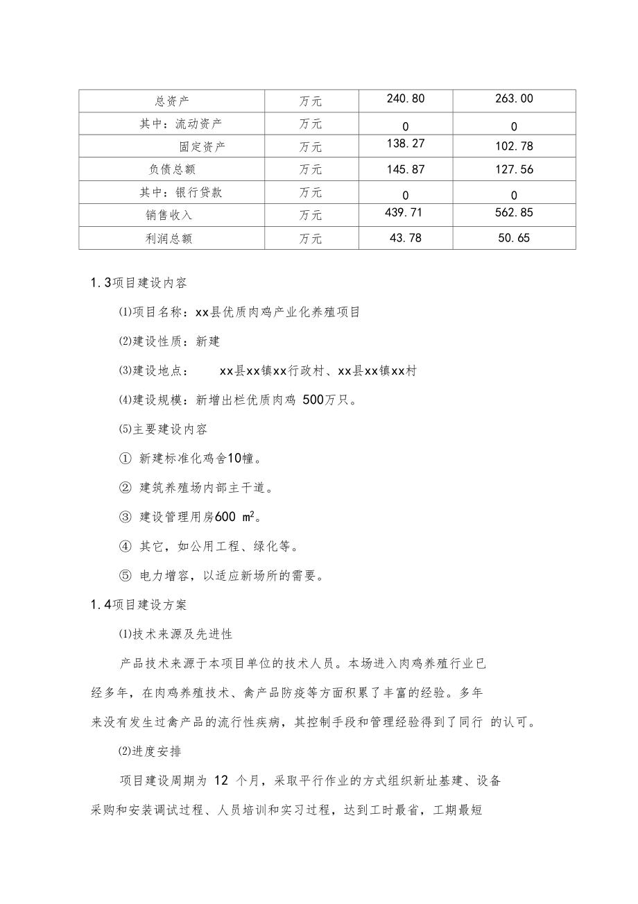 优质肉鸡产业化养殖基地建设项目可行性研究报告项目建议书_第4页