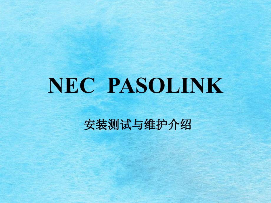 PASO安装注意事项及故障对策ppt课件_第1页