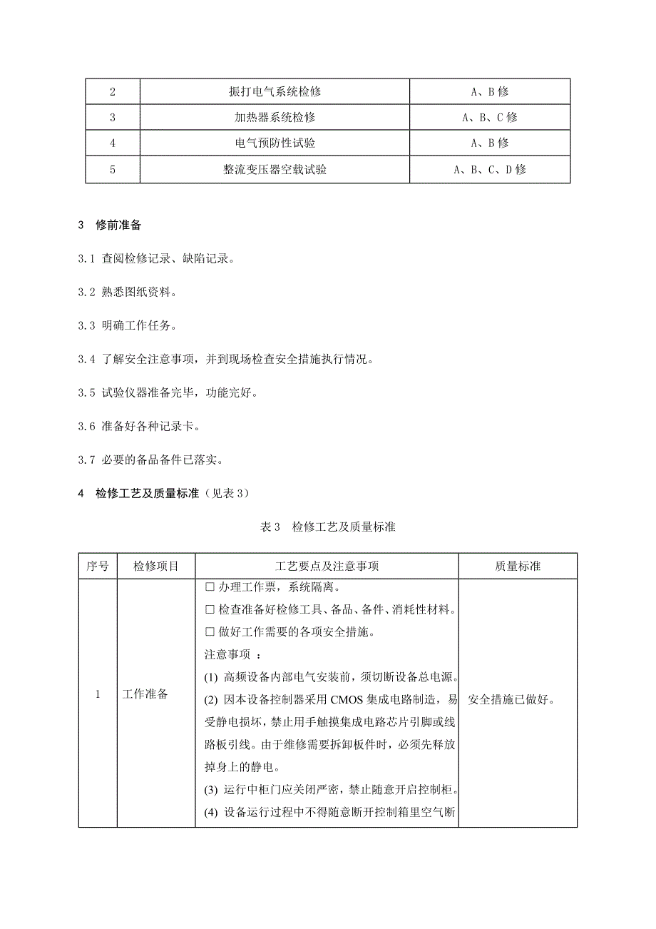 HF-01系列电除尘器高频电源检修规程(A、B、C、D修)_第3页