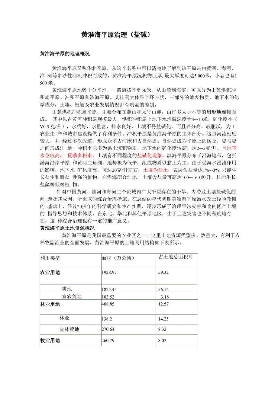 黄淮海平原治理(盐碱)_第1页