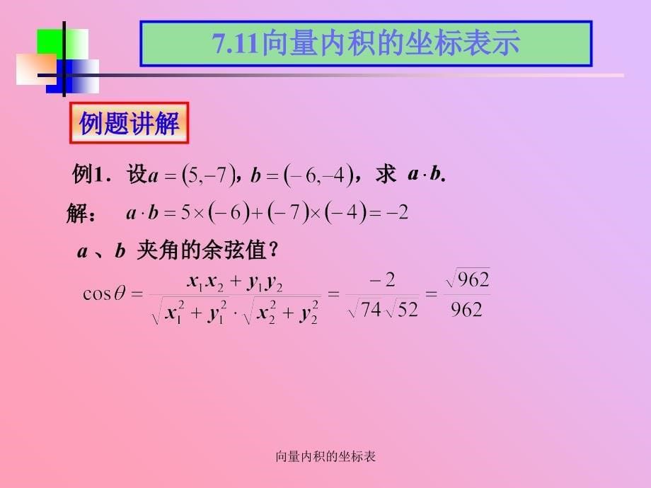 向量内积的坐标表课件_第5页