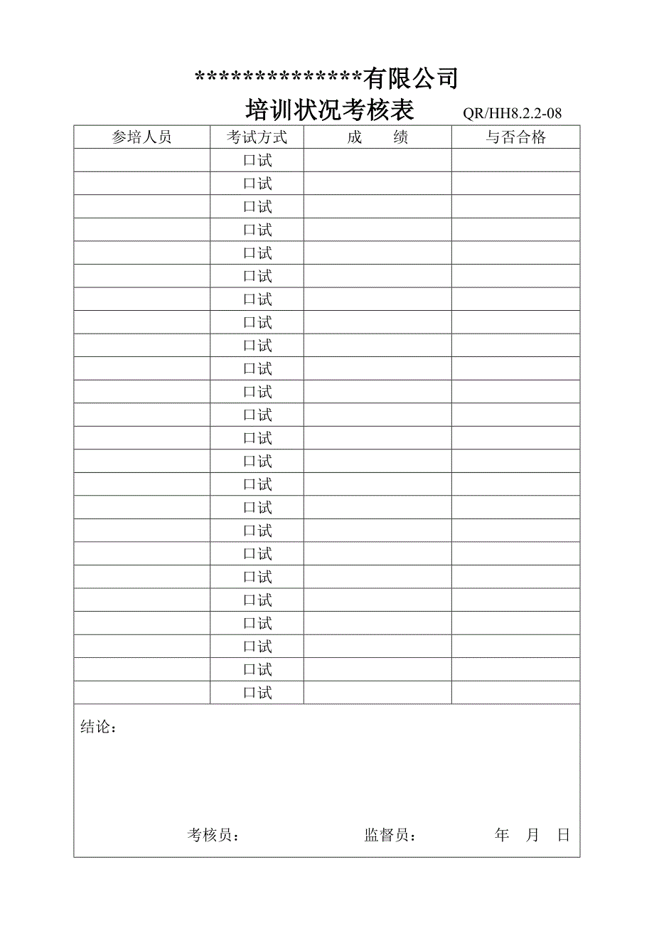 年度培训计划、签到、考核表.doc_第4页